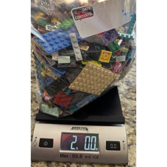 LEGO Mixed Tile Lot Flat Finishing Plate MIXED COLORS- 2 Pounds - Picture 1 of 3